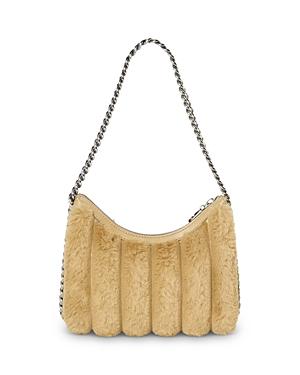 Stella Mccartney Falabella Faux Fur Mini Zip Shoulder Bag