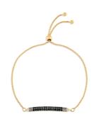 Bloomingdale's Black And White Diamond Bar Bracelet In 14k Yellow Gold - 100% Exclusive