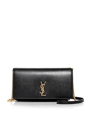 Saint Laurent Monogram Leather Shoulder Strap Phone Case