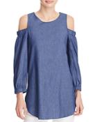 Mustard Seed Chambray Cold Shoulder Top - 100% Bloomingdale's Exclusive