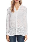 Vince Camuto Eyelet-embroidered Blouse