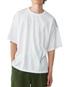 Aloye Mixed Media Pattern Blocked Tee