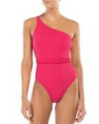 Peony Belted One Shoulder Swimsuit