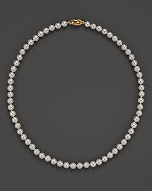 Tara Pearls Akoya Cultured Pearl Necklace With 18k Yellow Gold Clasp, 16"
