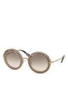 Miu Miu Glittering Round Sunglasses, 49mm