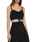 Bcbgmaxazria Lace-up Bustier Cropped Top