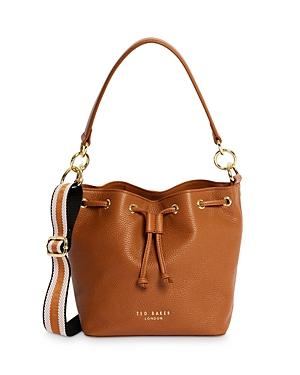 Ted Baker Branded Strap Leather Bucket Bag