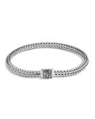 John Hardy Sterling Silver Classic Chain Extra Small Bracelet With Mixed Grey Sapphire