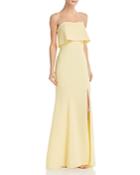 Avery G Strapless Crepe Gown