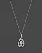 Roberto Coin 18k White Gold Diamond Teardrop Drop Pendant Necklace, 18