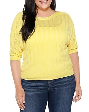 Belldini Plus Pointelle Stitch Sweater