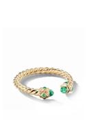 David Yurman Renaissance Ring In 18k Yellow Gold With Emeralds