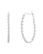 Bloomingdale's Diamond Inside Out Hoop Earrings In 14k White Gold, 1.0 Ct. T.w. - 100% Exclusive