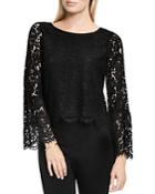 Vince Camuto Scalloped Lace Bell Sleeve Top - 100% Exclusive