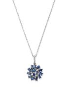 Kc Designs 14k White Gold Mosaic Sapphire Baguette & Diamond Pendant Necklace, 16