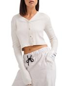 P.e Nation Ribbed Knit Open Back Top