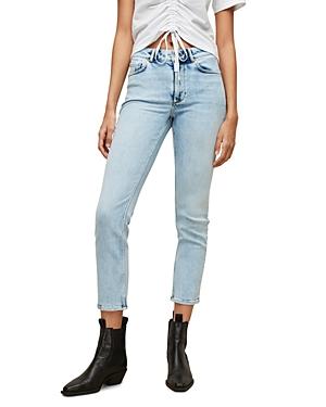 Allsaints Imogen Mid Rise Slim Leg Jeans In Mid Indigo