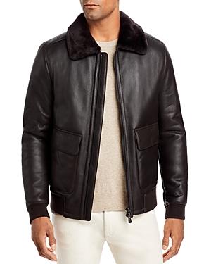 Hiso Seth Shearling Bomber Jacket