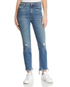 Mother Rascal Distressed Straight-leg Ankle Jeans In Wild!