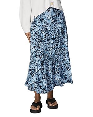 Whistles Leopard Print Tiered Skirt