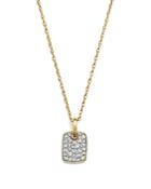 Diamond Micro Pave Pendant Necklace In 14k Yellow Gold, .20 Ct. T.w.