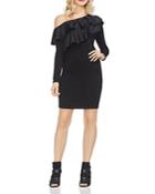 Vince Camuto Tiered Asymmetric Ruffle Dress