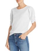 Frame Ruched-sleeve Tee