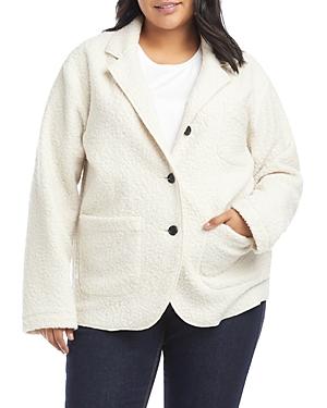 Karen Kane Plus Cafe Fuzzy Boucle Jacket