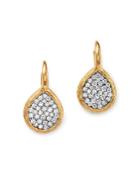 Bloomingdale's Pave Diamond Teardrop Earrings In Textured 14k Yellow Gold, 1.05 Ct. T.w. - 100% Exclusive