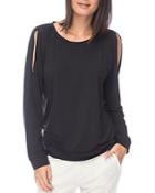 B Collection By Bobeau Cold Shoulder Tee