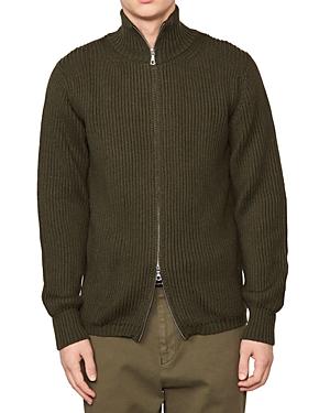 Officine Generale Ribbed Italian Zip Front Jacket