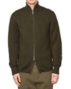 Officine Generale Ribbed Italian Zip Front Jacket