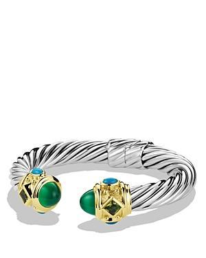 David Yurman Renaissance Bracelet With Green Onyx, Peridot & Gold