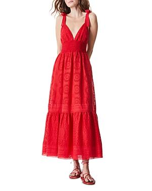 Alice And Olivia Levine Smocked Waist Maxi Dress