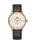Rado Coupole Classic Automatic Rose Gold Pvd Watch With Diamonds, 38mm