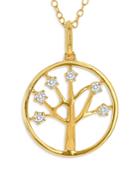 Moon & Meadow Diamond Tree Pendant Necklace In 14k Yellow Gold, 0.12 Ct. T.w. - 100% Exclusive