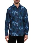 Robert Graham Beemon Cotton Micro Corduroy Watercolor Camo Classic Fit Button Down Shirt