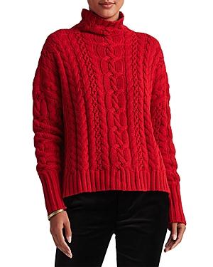Lauren Ralph Lauren Funnel Neck Cable Knit Sweater