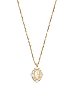 Kendra Scott Kapri Mixed Crystal Long Adjustable Pendant Necklace In 14k Gold Plated, 28