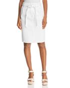 J Brand Tie-waist Denim Skirt In White