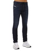 Diesel Krooley-y-ne Straight Slim Fit Jogger Jeans In Dark Blue