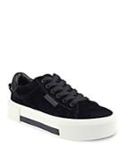 Kendall And Kylie Tyler Velvet Lace Up Platform Sneakers