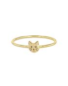 Zoe Chicco 14k Yellow Gold Itty Bitty Symbols Cat Ring