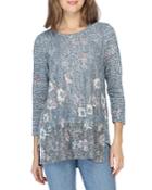 B Collection By Bobeau Border Side Panel Tunic