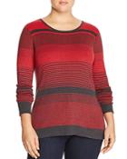Nic+zoe Plus Wavelength Striped Sweater