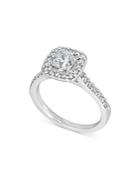 Bloomingdale's Princess-cut Diamond Halo Engagement Ring In 14k White Gold, 1.50 Ct. T.w. - 100% Exclusive