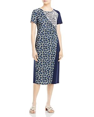 Weekend Max Mara Cuba Patchwork Print Midi Dress