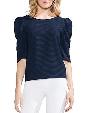 Vince Camuto Puff-sleeve Pinstriped Top