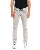 Diesel Sleenker 0090f Skinny Fit Jeans In Light Gray