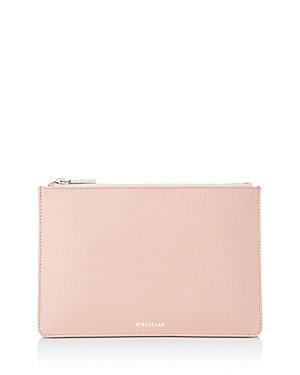 Whistles Small Croc-embossed Clutch